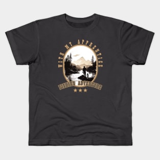 Father and Son Fishing Adventure, Fishing with my Apprentice Kids T-Shirt